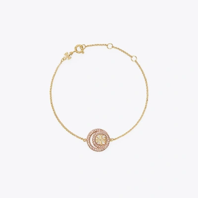Tory Burch Miller Double Ring Bracelet In Tory Gold/rose