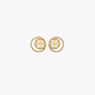 Tory Burch Miller Double Ring Stud In Gold