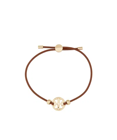 Tory Burch Miller Double T Logo Slider Bracelet In Yellow