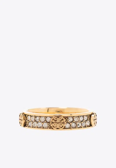Tory Burch Miller Embellished Ring In Pink