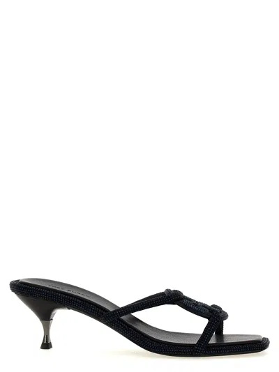 Tory Burch Miller Embellished Sandals In Blue