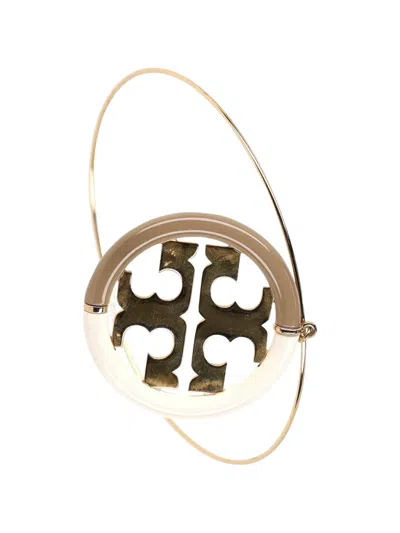 Pre-owned Tory Burch Miller Enamel Necklace In Gold