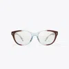 Tory Burch Miller Eyeglasses In Gradient Burgundy
