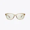 Tory Burch Miller Eyeglasses In Transparent Brown