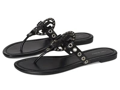 Tory Burch Miller Eyelet Sandal In Black