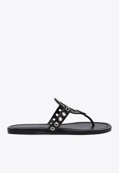 TORY BURCH MILLER EYELET THONG SANDALS