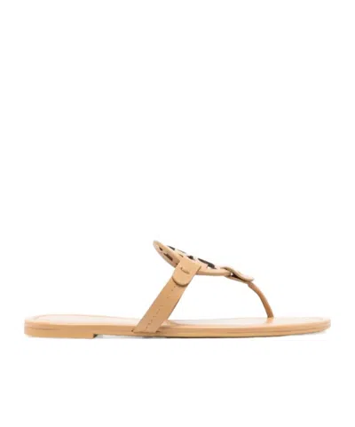 Tory Burch Miller Flat Sandals In Animal Print