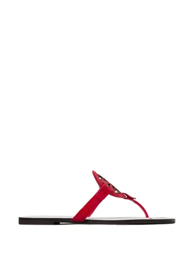 Tory Burch Miller Flat Sandals In Red