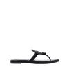 Tory Burch Miller Pave Logo Thong Sandals In Black