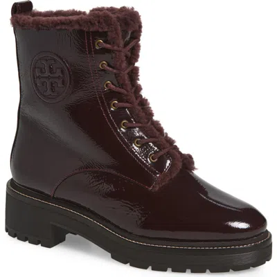 Tory Burch Miller Genuine Shearling Lined Combat Boot