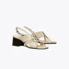 Tory Burch Miller Heeled Sandal In Neutral