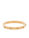 Tory Burch Gold Tone Miller Hinge Stud Bangle In Gold