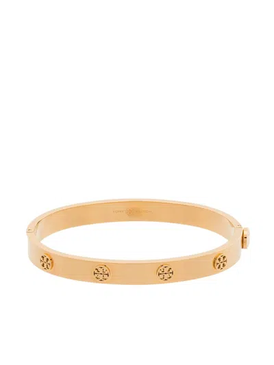 Tory Burch Bracciale Con Logo In Acciaio Color Oro Donna In Gold