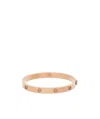 Tory Burch Rose Gold Tone Miller Hinge Stud Bangle In Yellow