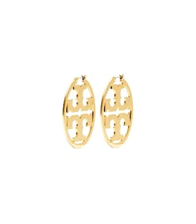 Tory Burch Miller Hoop Earring In Tory Gold