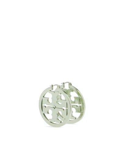Tory Burch Miller Hoop Earrings In Green