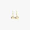 Tory Burch Miller Huggie Hoop Earring In Gold