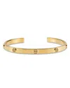 Tory Burch Miller Icon Stud Thin Cuff Bracelet In Gold