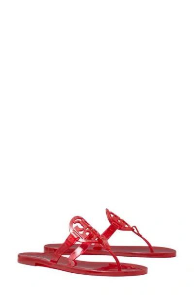 Tory Burch Miller Jelly Flip Flop In Red