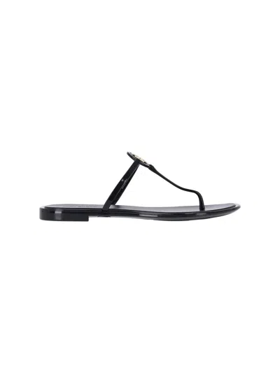 Tory Burch Mini Miller Flip-flops In Black