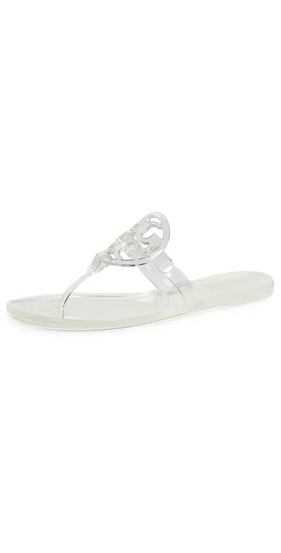 Tory Burch Miller Jelly Sandals Clear In White