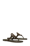 Tory Burch Miller Knotted Crystal Flip Flop In Brown