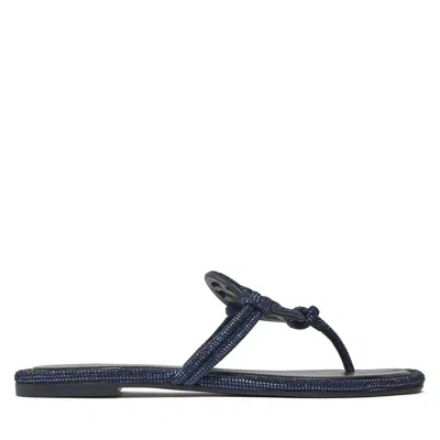 Tory Burch Miller Knotted Pave In Blue