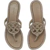 Tory Burch Miller Knotted Pavé Knotted Sandal In Dark Clay
