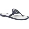 Tory Burch Miller Knotted Pavé Knotted Sandal In Perfect Navy/optic White