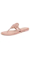 Tory Burch Miller Knotted Pave Leather Sandals In Malva