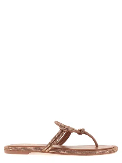 Tory Burch 'miller Knotted Pave' Sandals In Pink