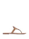 Tory Burch Miller Laser-cut Logo Sandals In Brown