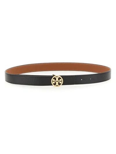 Tory Burch Miller Leather Belt In Green