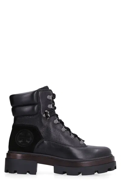 TORY BURCH TORY BURCH MILLER LEATHER COMBAT BOOTS