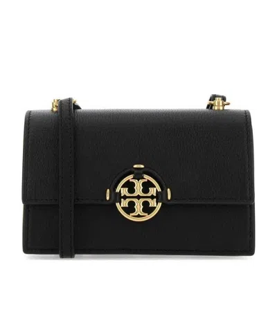 Tory Burch Miller Leather Crossbody Bag In Nude