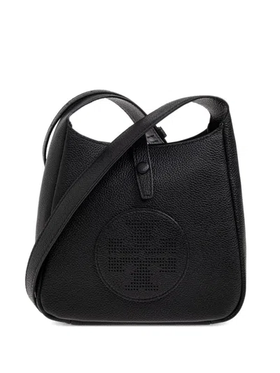 Tory Burch Miller Leather Hobo Bag In Black