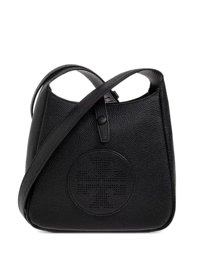 Tory Burch Miller Leather Hobo Bag In Black