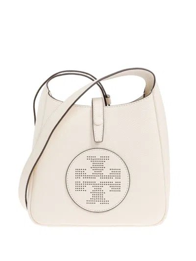 Tory Burch Miller Leather Hobo Bag In White