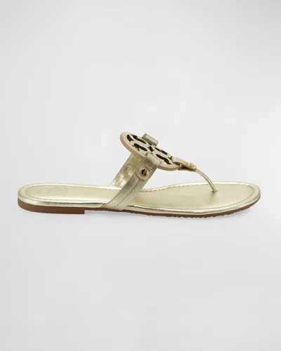 TORY BURCH MILLER LEATHER LOGO SANDALS