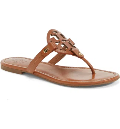 Pre-owned Tory Burch Miller Leather Sandal Vintage Vachetta Us 7.5 8 8.5 9 9.5 10 In Brown