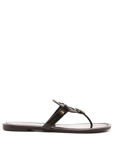 Tory Burch Miller Leather Sandals In Black