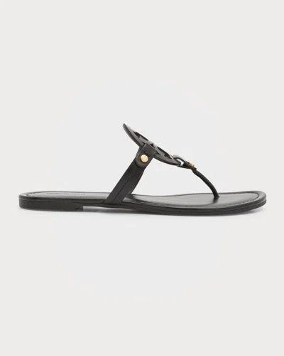 Tory Burch Miller Leather Sandals In Black