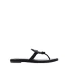 Tory Burch Miller Pave Logo Thong Sandals In Black