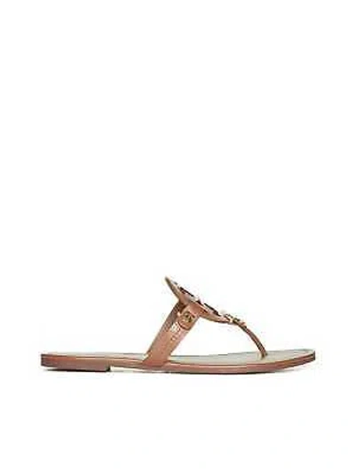Pre-owned Tory Burch Miller Leather Sandals In Brown