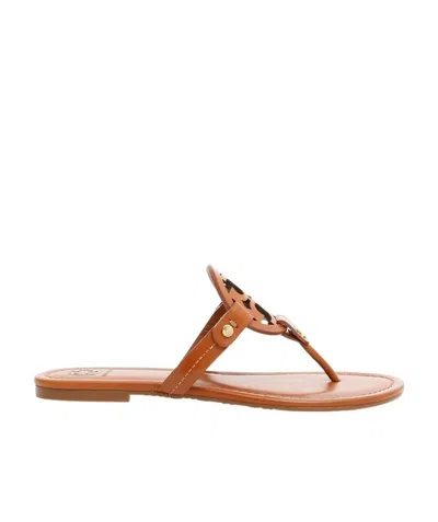 Tory Burch Miller Leather Sandals In Brown