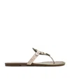 Tory Burch Miller Leather Sandals In Brown