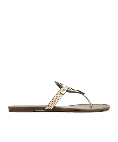Tory Burch Miller Leather Sandals In Brown