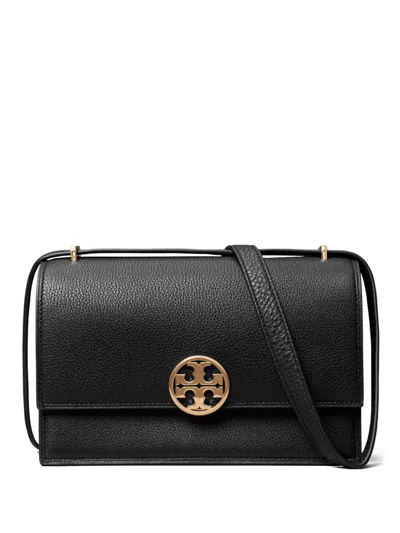 Tory Burch Miller Leather Shoulder Bag In Black