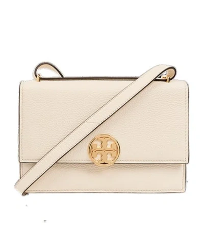 Tory Burch Miller Leather Shoulder Bag In Nude