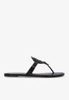 Tory Burch Miller Leather Sandals Detail Embellished In Brown